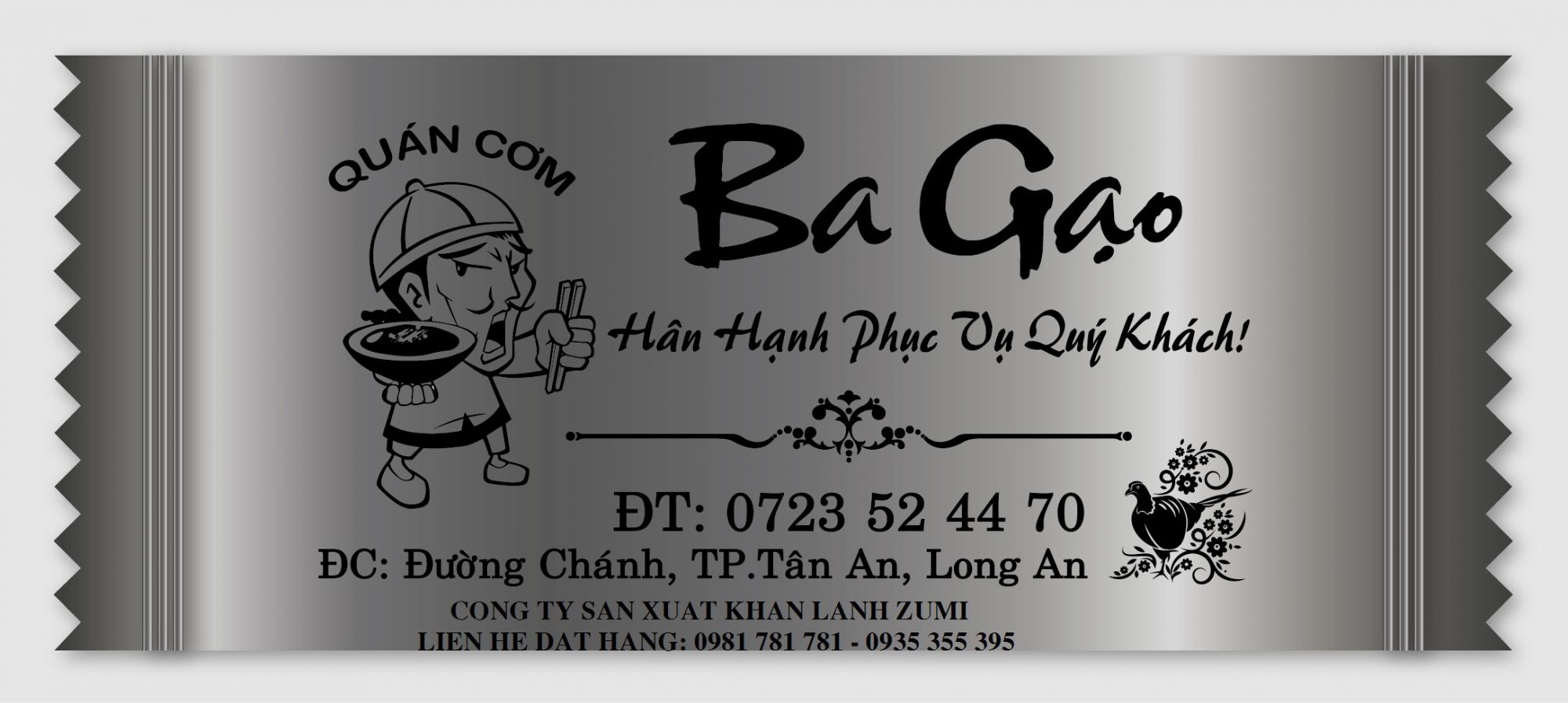 in khăn lạnh quận 9