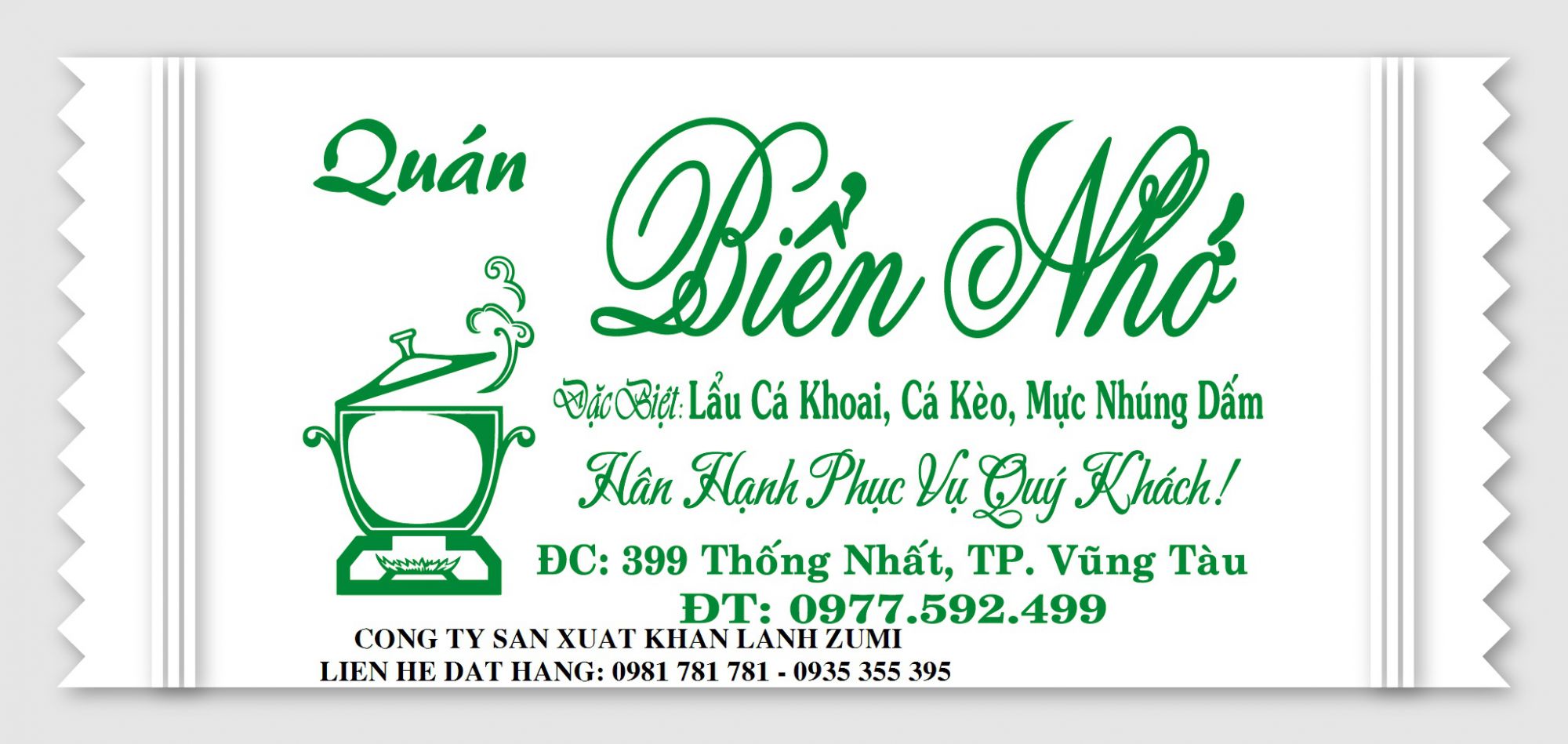 in khăn lạnh tại quận thủ đức
