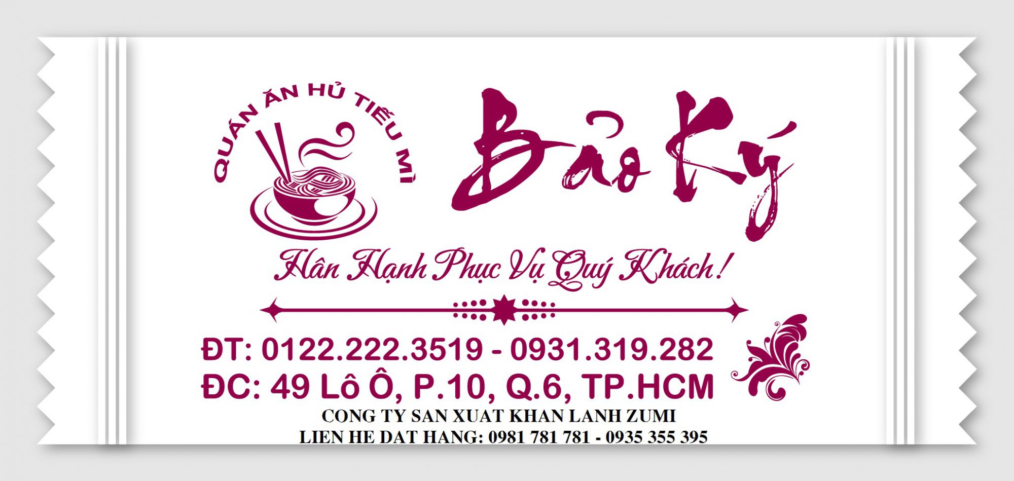 khăn giấy ướt nhà hàng hcm