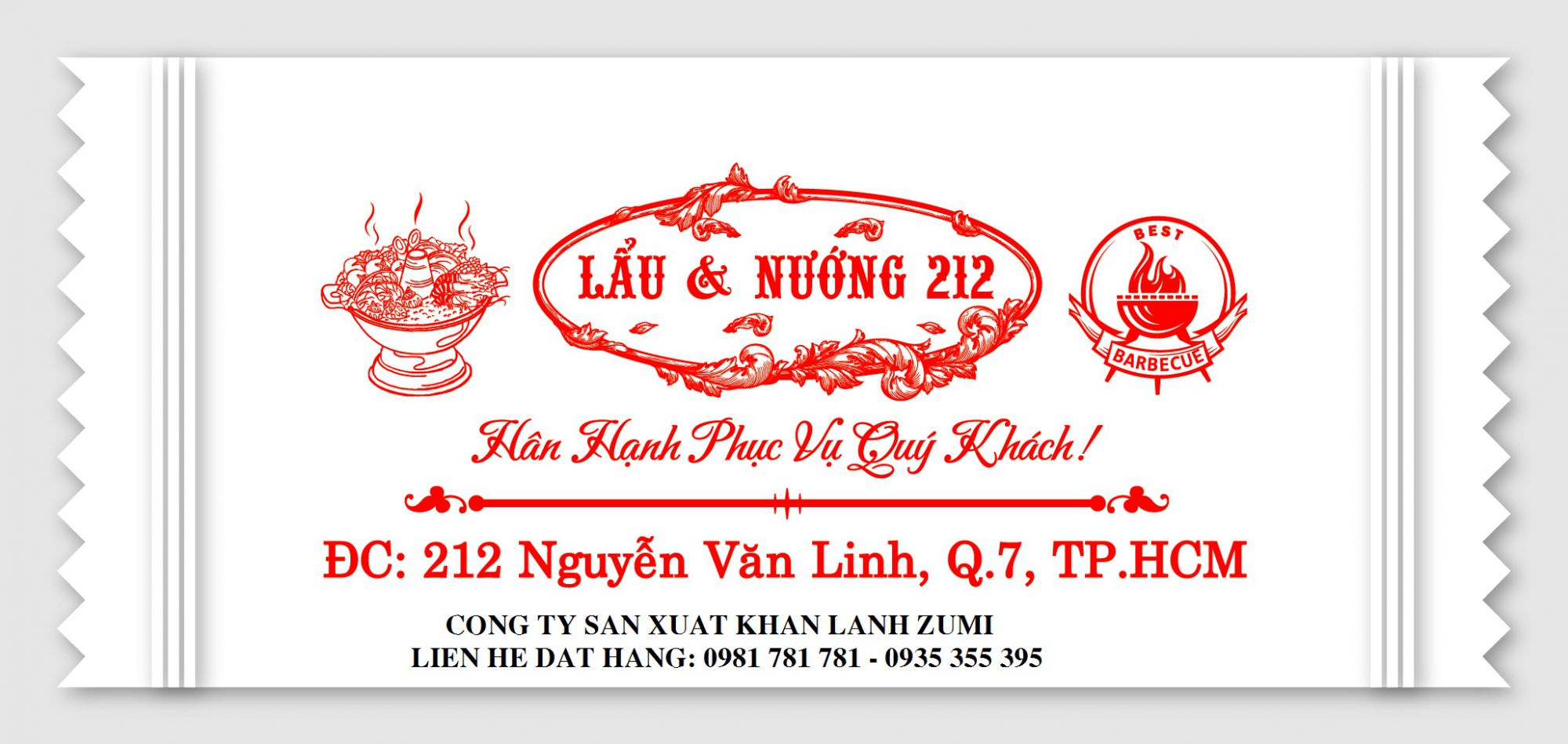 khăn ướt cho quán ăn