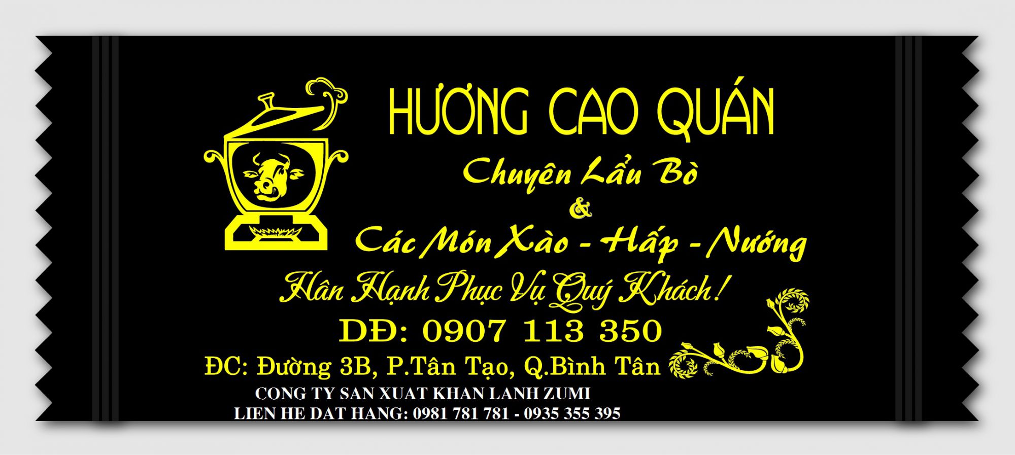đặt khăn ướt cho nhà hàng
