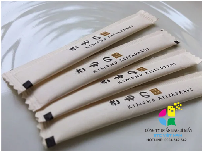 in túi đường que quán cafe